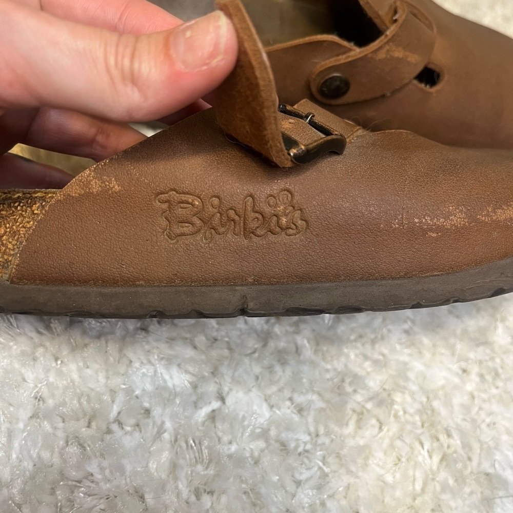 Birkenstock Birki’s Boston Brown Leather Clogs - Picture 9 of 13